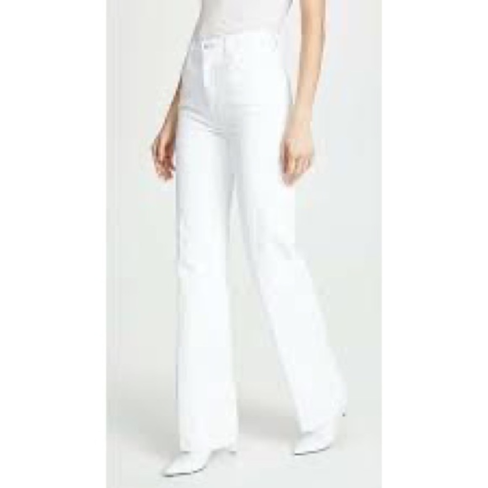 7. J BRAND Jean Women's White High Rise Wide Leg Trouser 27